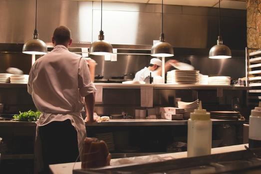restaurant A restaurant kitchen without commercial plumbing issues
